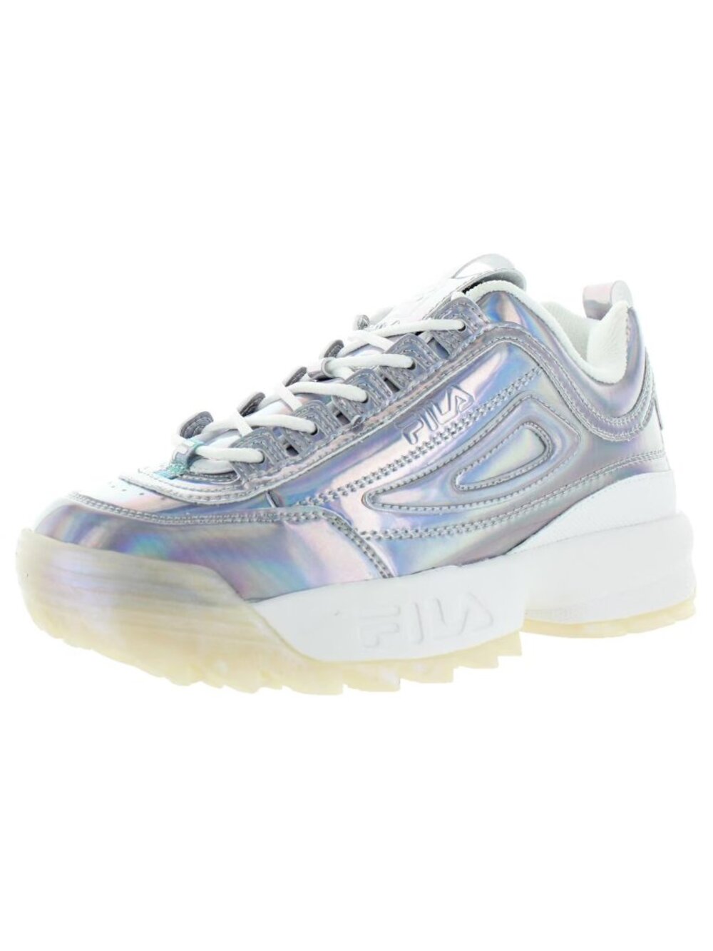 NEW Fila Women Disruptor II Iridescent Lace Up Active Chunky Platform Sneaker - Picture 1 of 6